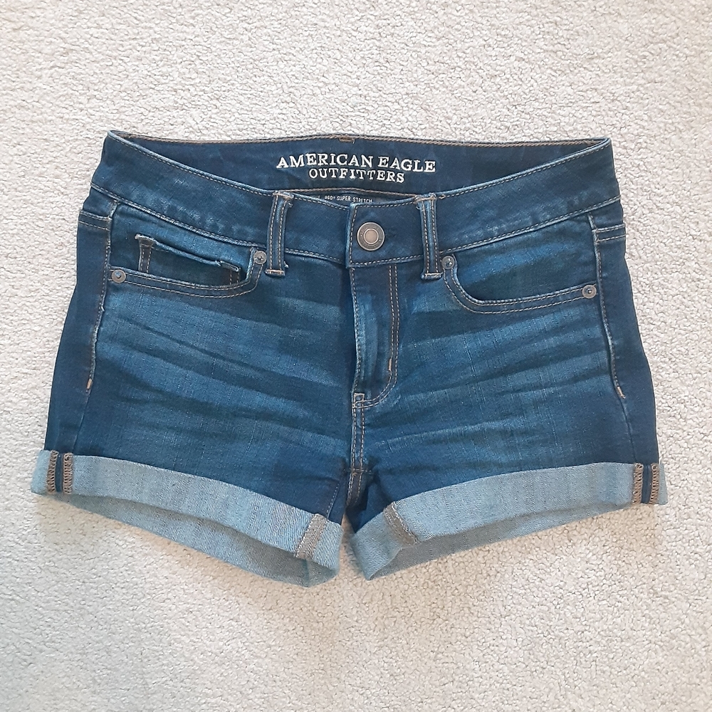 American Eagle Midi Shorts - Darkwash